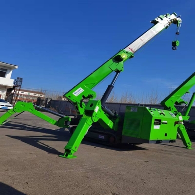 เครื่องยนต์ EPA ขนาด 5 ตัน Spider Crawler Crane พร้อมแขนยืดไสลด์แบบไฮดรอลิก