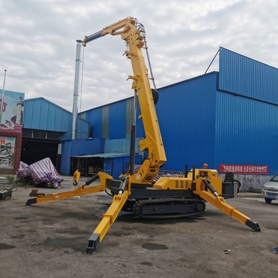 5 ตัน 16.8m Spider Aerial Lift พื้นที่แคบเครนยกของหนัก Spider พร้อมตะกร้า
