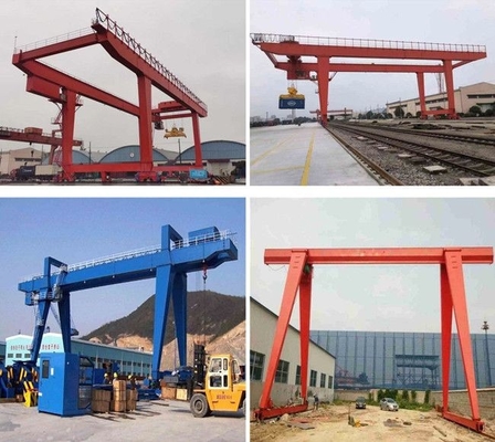 Heavy Duty Double Beam Rail ติดตั้ง RMG Gantry Crane 35 ตัน 45 ตัน 55 ตัน