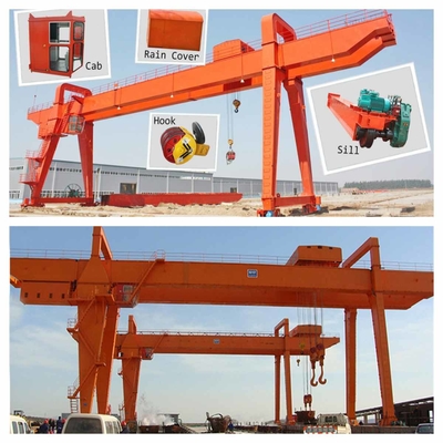 40t Double Beam Rubber Tyred Gantry Marble Port อุปกรณ์ยกตู้คอนเทนเนอร์
