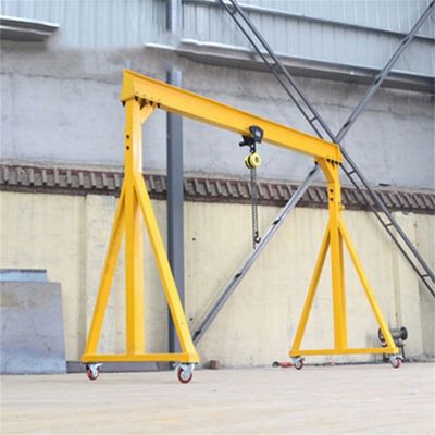 อลูมิเนียมขนาดเล็กแบบพกพามือถือ Gantry รอกไฟฟ้าคานเดี่ยว 3T 5T