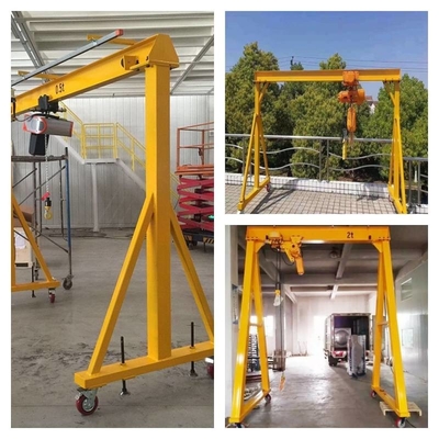 อลูมิเนียมอัลลอยด์แบบพกพา Gantry Crane 3 ตัน Mobile Gantry Cranes รีโมทคอนโทรล